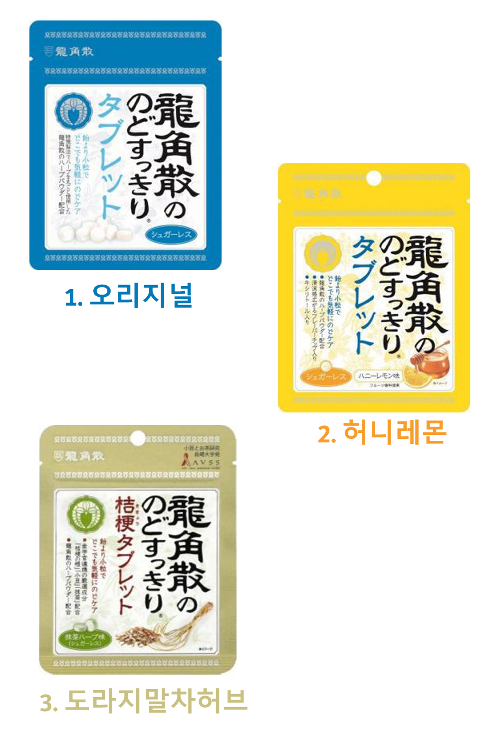 용각산 목캔디 타블렛 오리지널 외 2종_태블릿