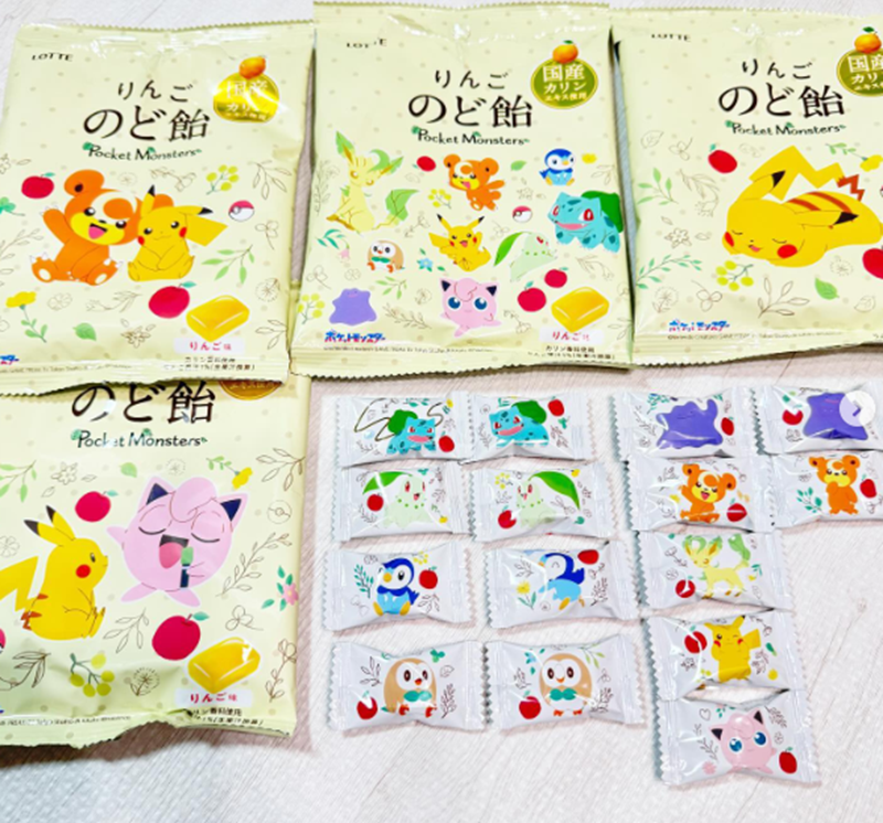 롯데 포켓몬 사과 목캔디 / 일본 사탕