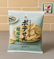 일본 세븐일레븐 포테센 한국김맛 / 포테이토 노리 센베이