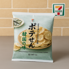 일본 세븐일레븐 포테센 한국김맛 / 포테이토 노리 센베이