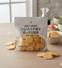 일본 세븐일레븐 한입 우스야키 담백한 소금맛 센베이