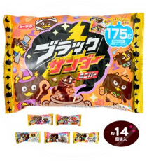유라쿠제과 블랙썬더 미니 초콜릿바 할로윈 / 일본 초코바