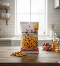 일본 세븐일레븐 프레첼 토마토&비네거 풍미
