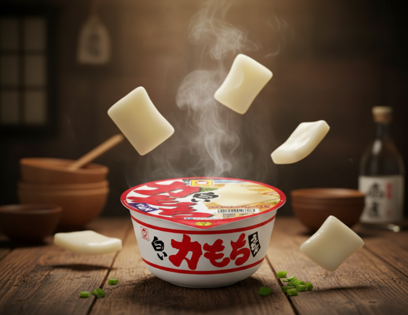 일본 마루짱 시로이 치카라 모찌 우동 컵라면