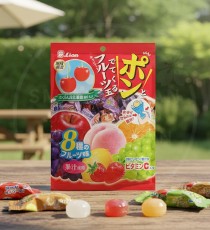 라이온 퐁하고 나오는 과일 구슬 사탕 / 일본 후르츠 타마 캔디