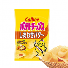 일본 가루비 포테이토칩 시아와세 행복버터맛 / 카루비 스낵