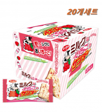 유라쿠 블랙썬더 초코 20개세트 / 일본 유락 초코바 밀크 딸기맛