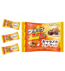 유라쿠제과 블랙썬더 미니 초콜릿바 카라멜 버터샌드맛 / 일본 초코바