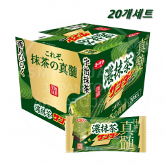 유라쿠 블랙 썬더 초코 20개세트 / 일본 유락 초코바 말차의 진수 진한말차맛