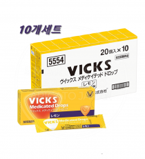 다이쇼 VICKS 빅스 약용 캔디 10개세트 레몬맛 / 일본 목캔디