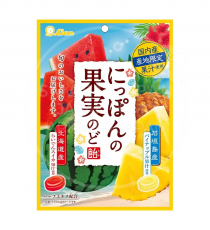 라이온 일본의 과실 목캔디 수박 파인애플맛 / 일본 과일 사탕