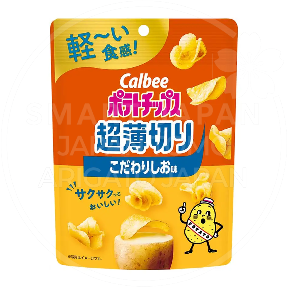일본 가루비 포테이토칩 초슬림 초우스키리 소금맛 40g