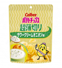 일본 가루비 포테이토칩 초슬림 초우스키리 사워크림어니언맛 40g