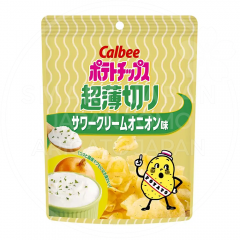 일본 가루비 포테이토칩 초슬림 초우스키리 사워크림어니언맛 40g