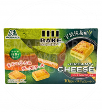 일본 돈키호테 모리나가 베이크 크리미 치즈 우지말차맛 38g 10개입 /일본 과자