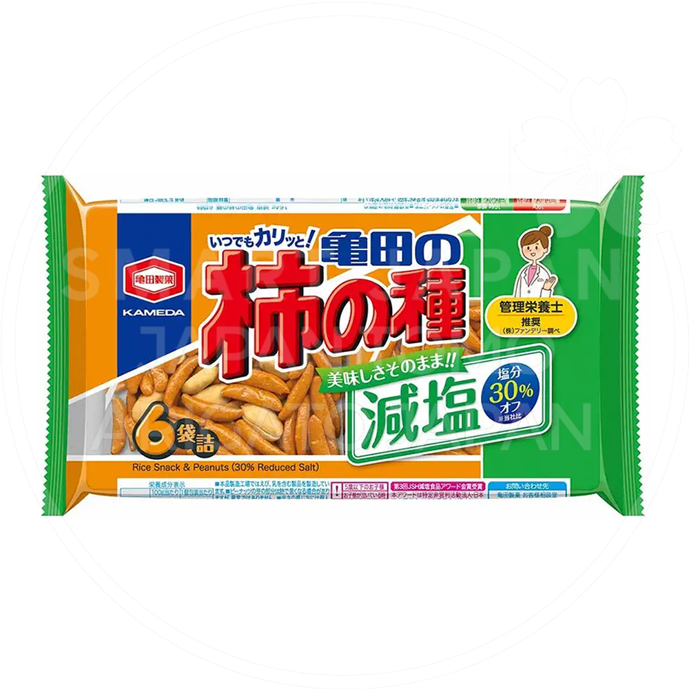 일본 카메다 저염 카키노타네 땅콩 쌀과자 6봉 164g /일본 과자