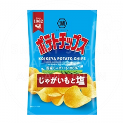 일본 코이케야 포테이토칩 감자소금맛 파랑 55g /일본 과자