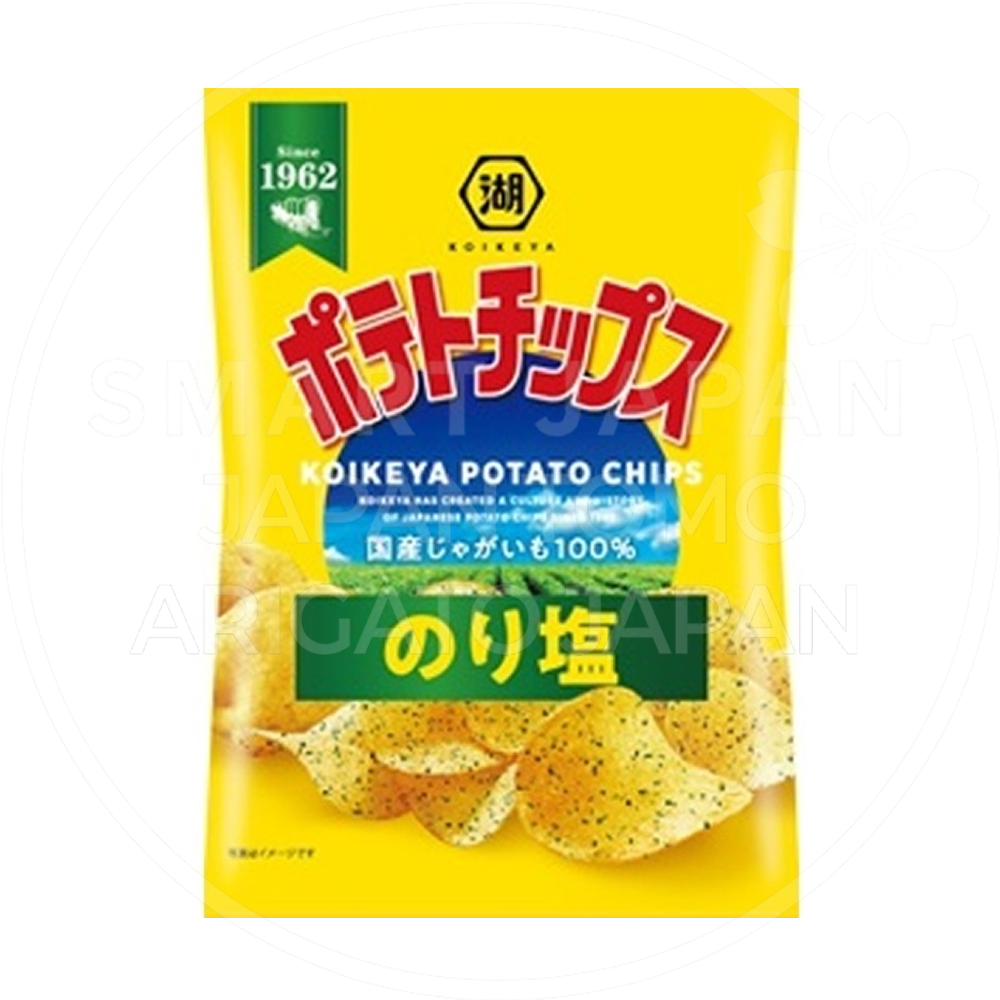 일본 코이케야 포테이토칩 노리시오 김소금맛 노랑 55g /일본 과자