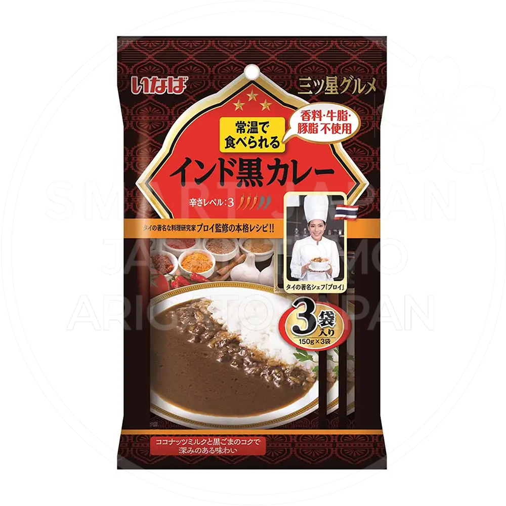 일본 이나바 미츠보시 구르메 인도 블랙카레 3팩입