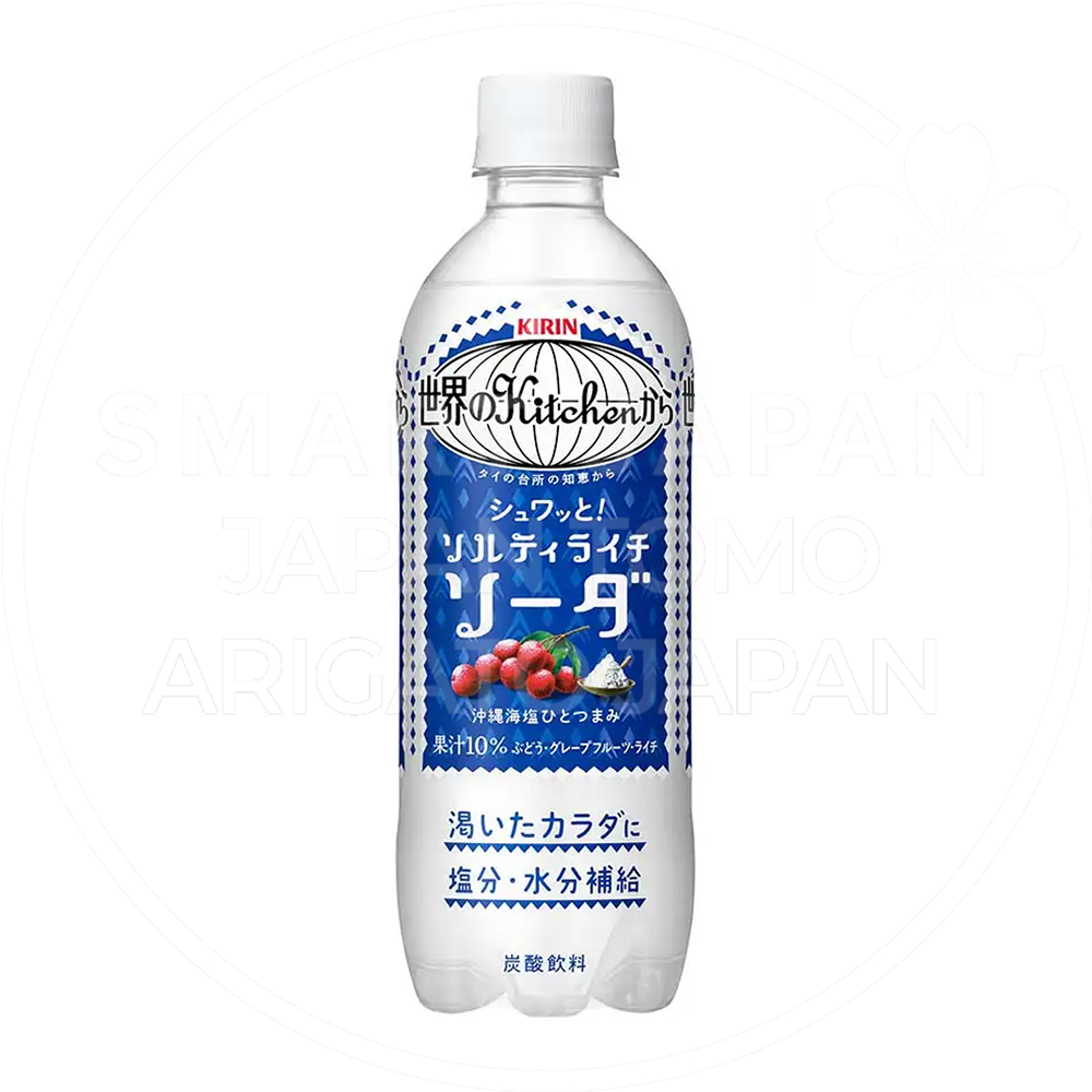 일본 기린 세계의 키친 솔티 라이치 소다 500ml /일본 탄산 음료수