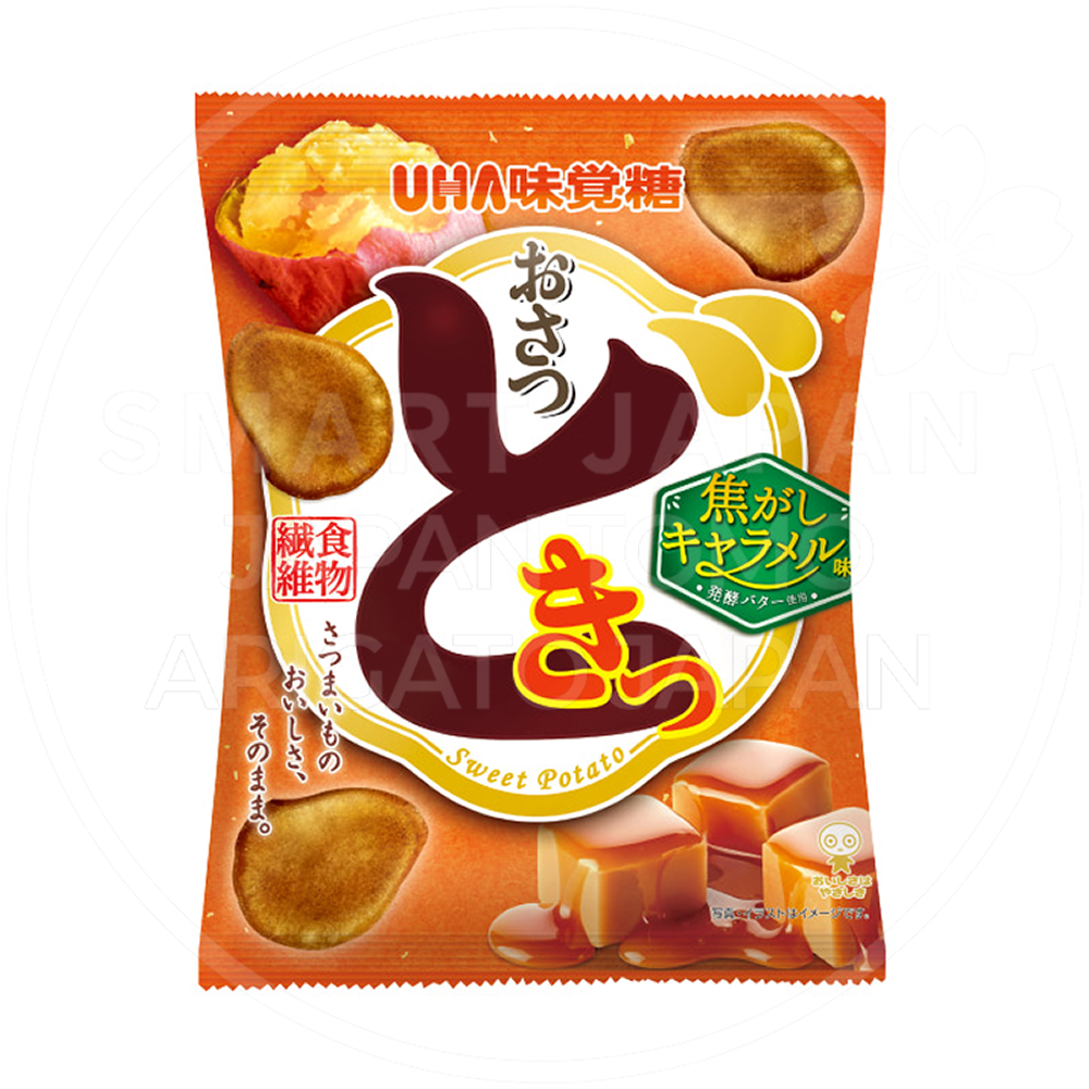 일본 UHA 미각당 오사츠도킷 고구마칩 구운 캬라멜맛, 60g, 1개