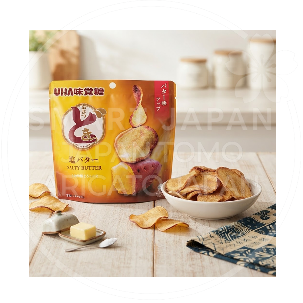 일본 UHA 미각당 오사츠도키 소금버터맛 고구마칩 40g /일본 과자