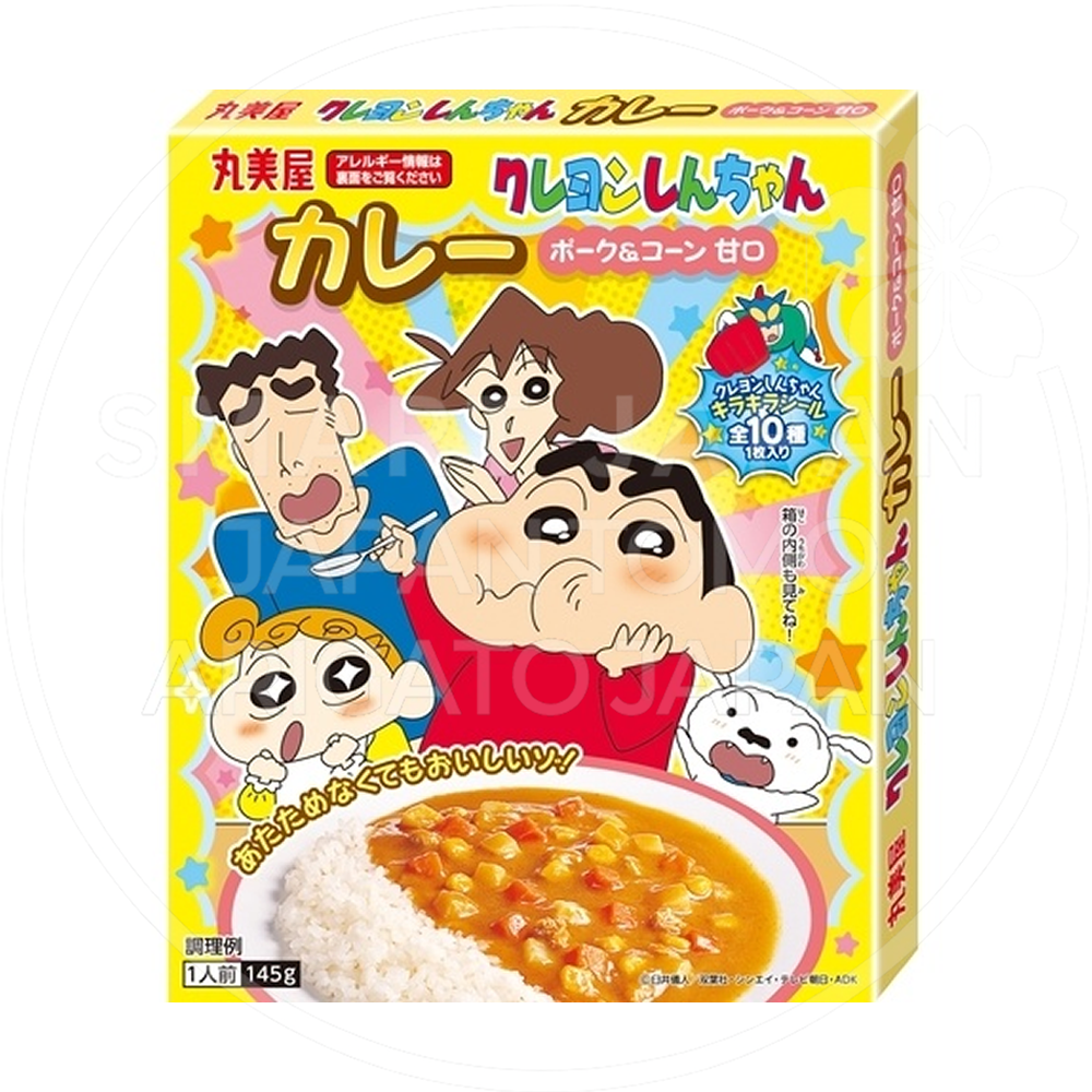 일본 마루미야 크레용 신짱 짱구 캐릭터 즉석카레 달콤한맛 145g /일본 카레