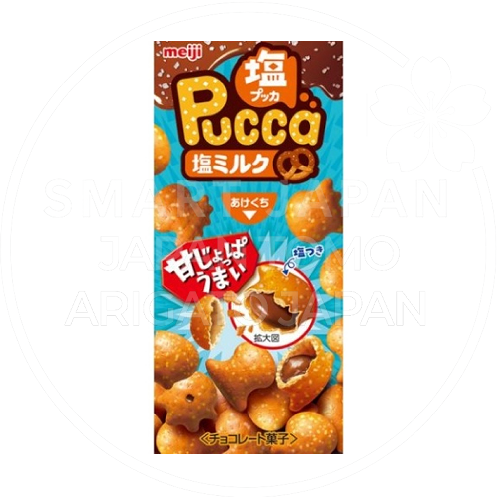 일본 메이지 푸카 소금밀크맛 초콜릿 과자 39g /일본 초콜릿