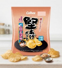 일본 가루비 카타아게 감자칩 시로에비 흰새우맛 63g /일본 과자