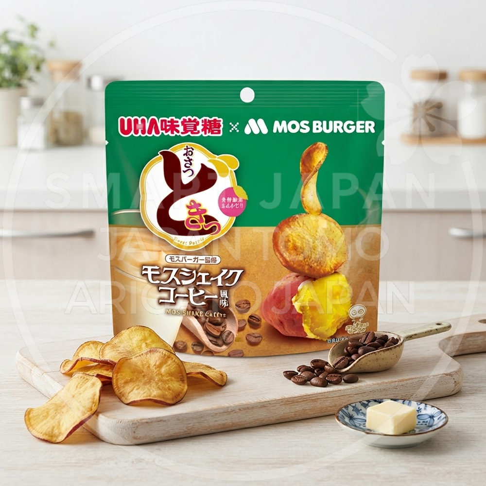 일본 UHA 미각당 오사츠도키 모스버거 모스쉐이크 커피맛 고구마칩 40g /일본 과자