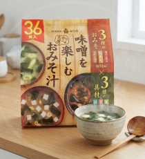 일본 히카리미소 즉석 된장국 미소를 즐기는 오미소시루 모둠 36봉입 주황 /일본 즉석된장국