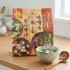 일본 히카리미소 즉석 된장국 미소를 즐기는 오미소시루 모둠 36봉입 주황 /일본 즉석된장국