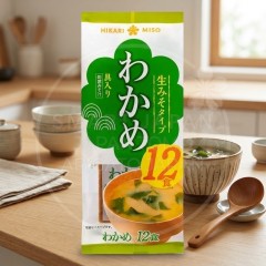 일본 히카리미소 즉석 된장국 생미소 미역맛 12봉입 225g /일본 즉석된장국