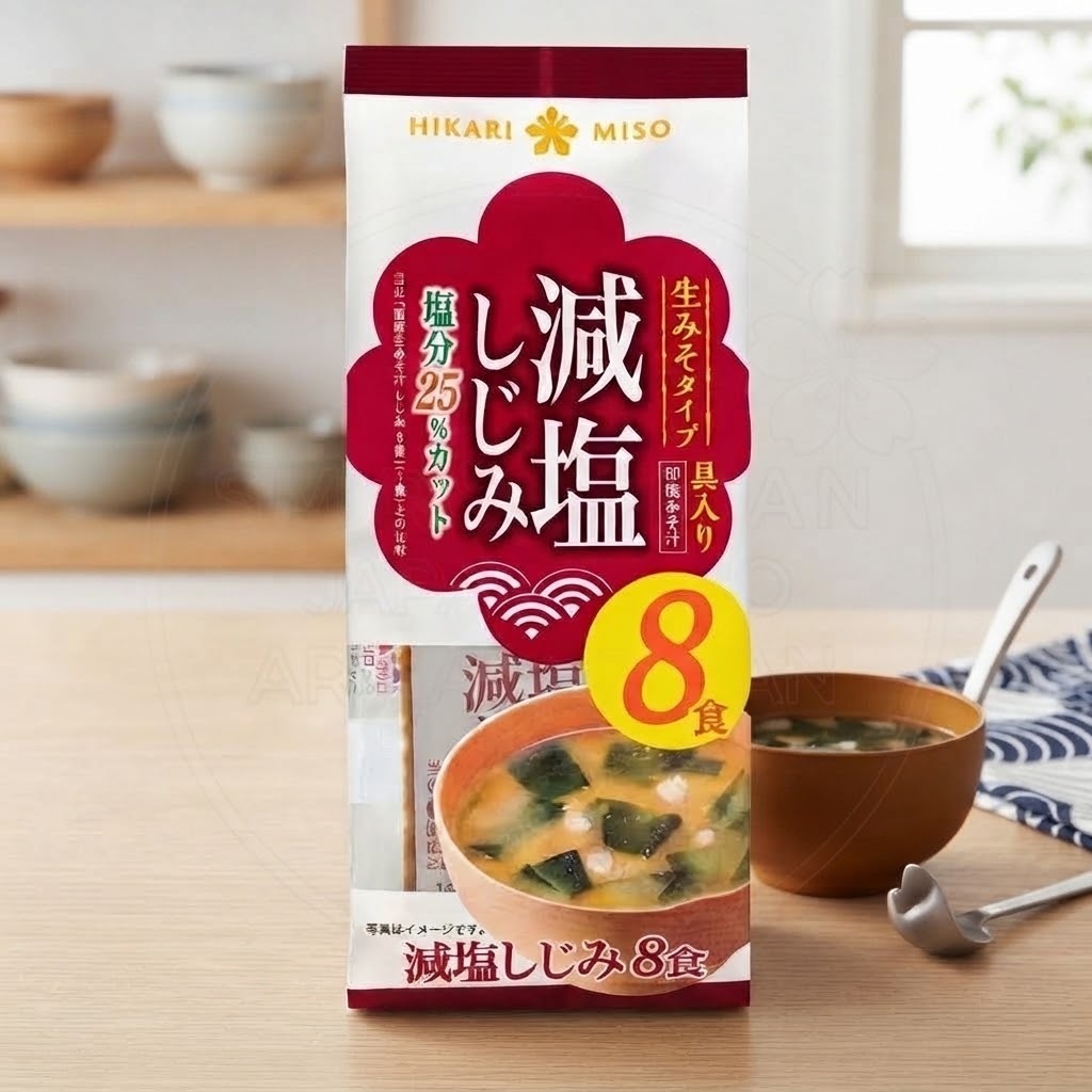 일본 히카리미소 즉석 된장국 바지락 시지미 저염 8봉입 120g /일본 즉석된장국