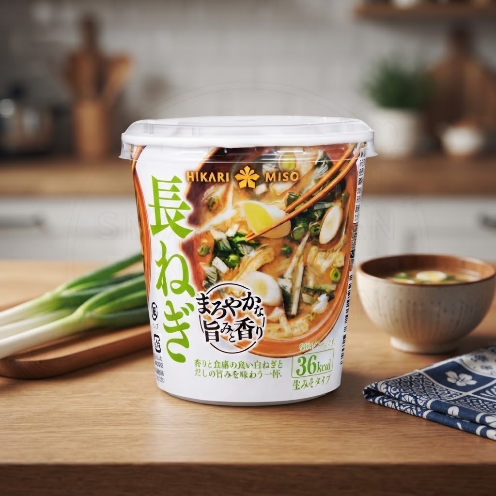 일본 히카리미소 즉석 된장국 컵타입 깊은 감칠맛과향 대파맛 20g /일본 즉석된장국