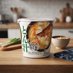 일본 히카리미소 즉석 된장국 컵타입 깊은 감칠맛과향 돈지루 52.8g /일본 즉석된장국