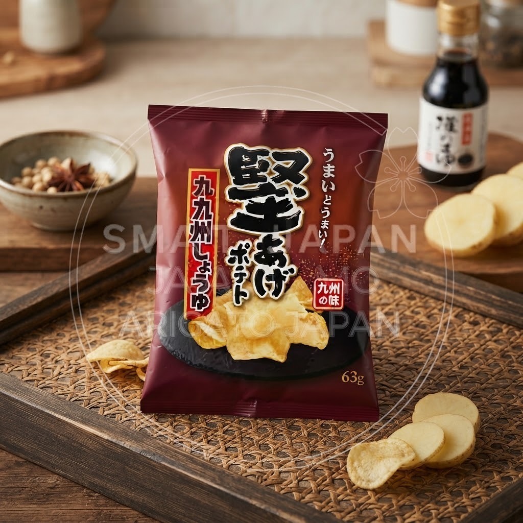 가루비 카타아게 감자칩 규슈 쇼유맛 / 일본 포테이토칩 63g