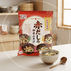 일본 히카리미소 즉석 된장국 아카다시 진한 적된장 4종 12봉입 빨강 /일본 즉석된장국