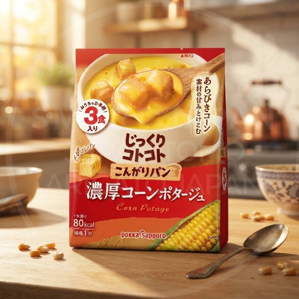 일본 포카삿포로 짓쿠리코토코토 즉석 봉지타입 스프 농후 콘포타주 빨강