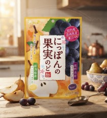 일본 라이온 일본의과실 목캔디 서양배와 포도맛 캔디 사탕 71g