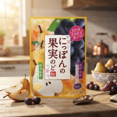 일본 라이온 일본의과실 목캔디 서양배와 포도맛 캔디 사탕 71g