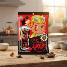 일본 후지야 BLACK 블랙 밀키 콜라맛 캔디 사탕 64g