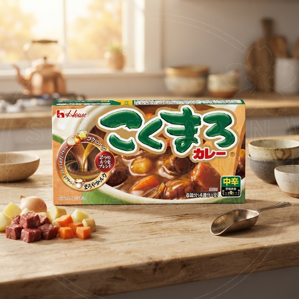 일본 하우스 코쿠마로 카레 중간매운맛 초록 145g