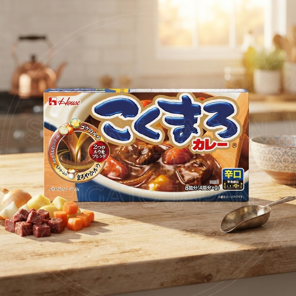 일본 하우스 코쿠마로 카레 매운맛 파랑 145g