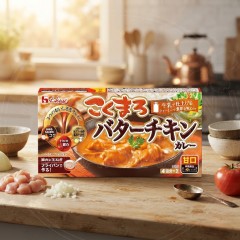 일본 하우스 코쿠마로 카레 버터치킨 주황 148g
