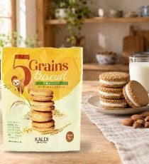 칼디 오곡비스켓 아몬드밀크크림 7매 / 일본 KALDI 80g