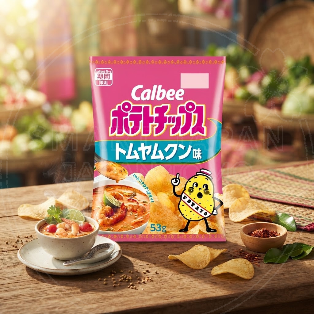 일본 가루비 포테이토칩 똠얌꿍맛 53g