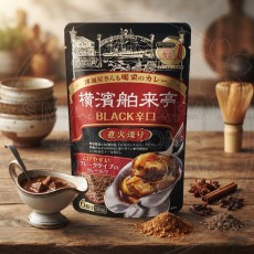 일본 에바라 요코하마 하쿠라이테이 카레 BLACK 매운맛 빨강 180g