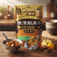 일본 에바라 요코하마 하쿠라이테이 카레 트로피칼카레맛 초록 180g