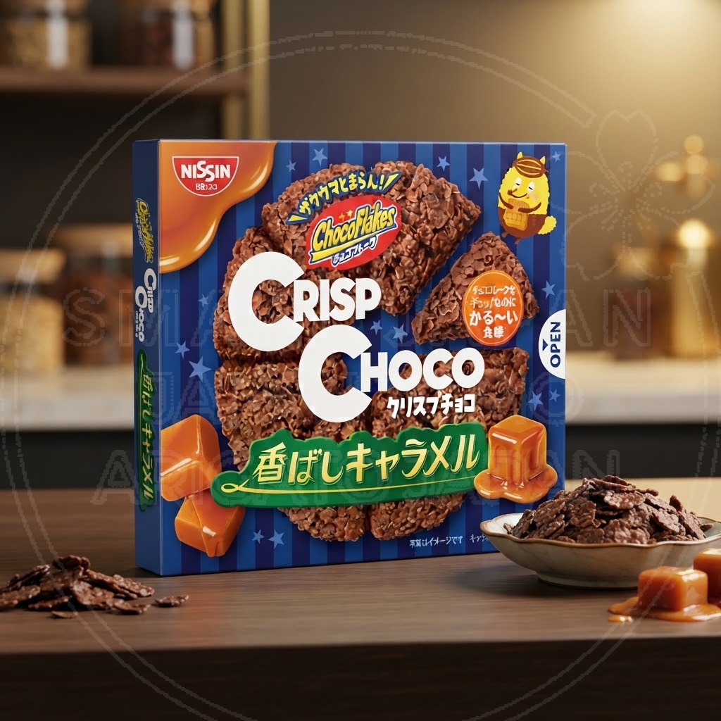 일본 닛신시스코 크리스프초코 향긋한 캬라멜맛 8조각 51g